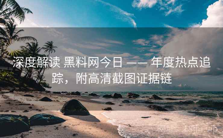 深度解读 黑料网今日 —— 年度热点追踪，附高清截图证据链