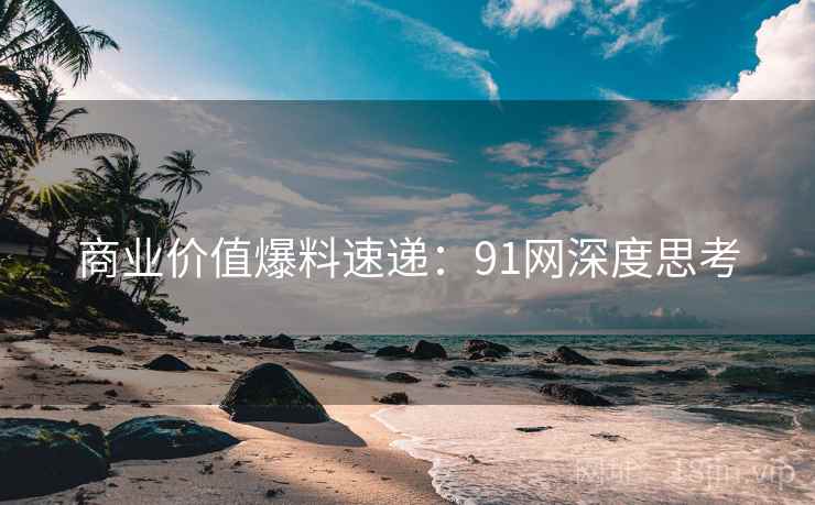 商业价值爆料速递：91网深度思考